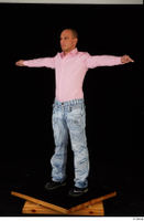  George Lee blue jeans pink shirt standing whole body 0018.jpg